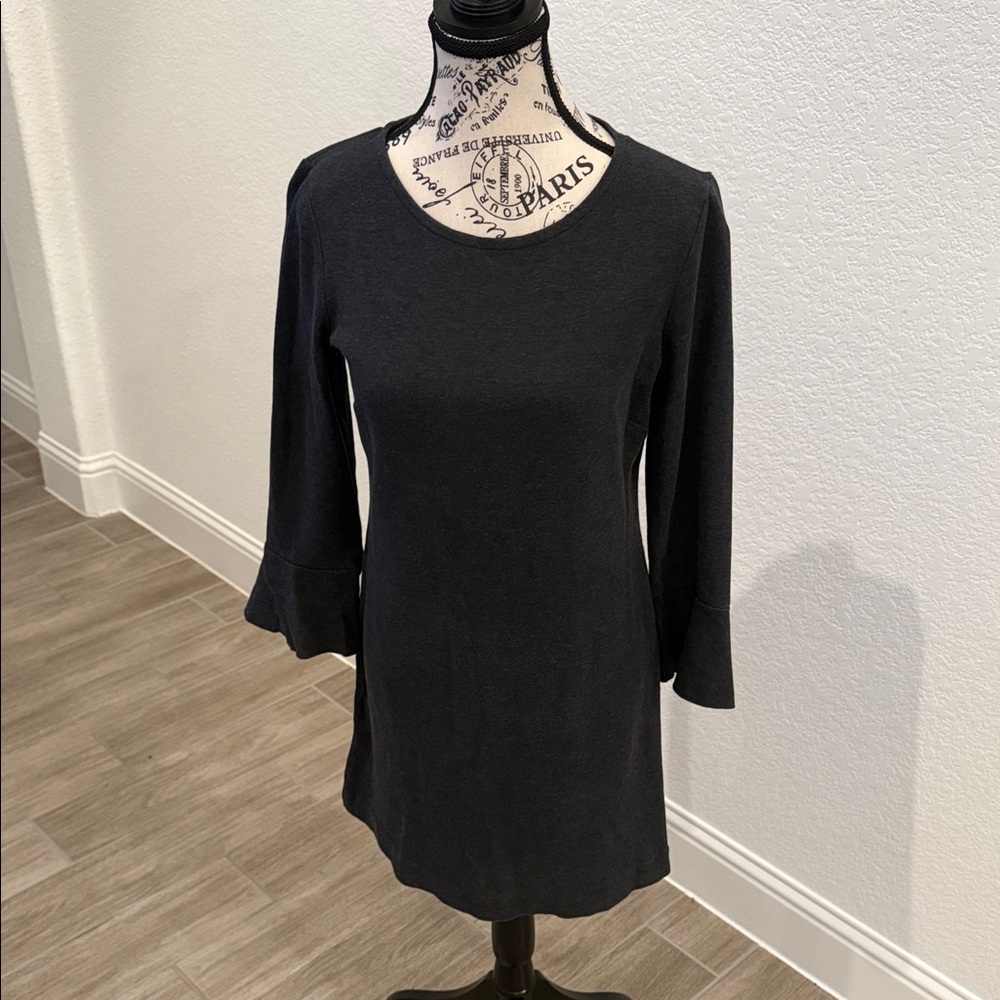 Madewell Black Long Sleeve Dress with Bell Sleeves